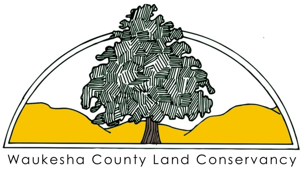 Waukesha County Land Conservancy logo with a tree and yellow hills.