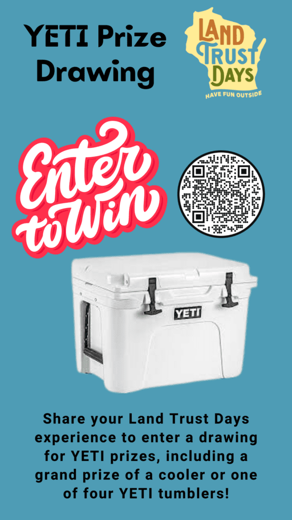 YETI Drawing Promo with red outlined text that says "Enter to Win" and a white YETI cooler