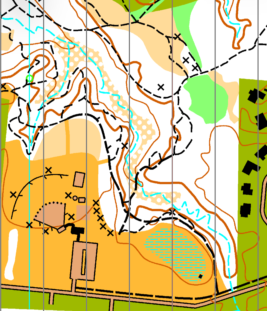 Cartoon image of a trail map.