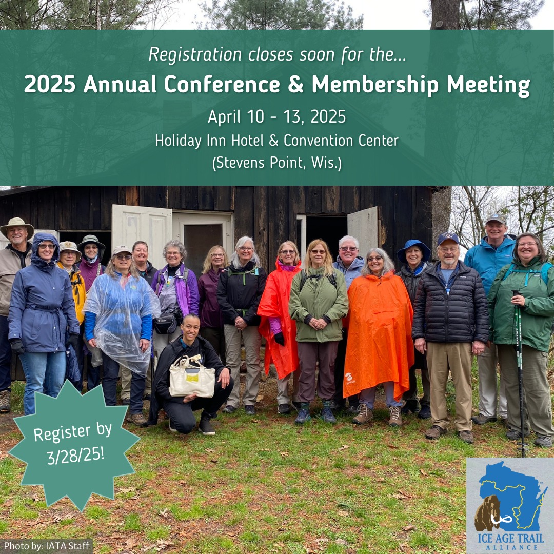Group photo of people attending the Ice Age Trail Alliance annual conference.
